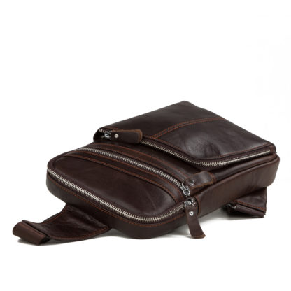 Мужской кожаный слинг, сумка на плечо Tiding Bag A25-6896C