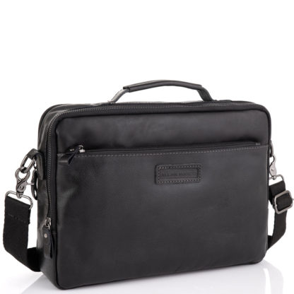 Кожаная сумка для ноутбука черная Allan Marco RR-4104A