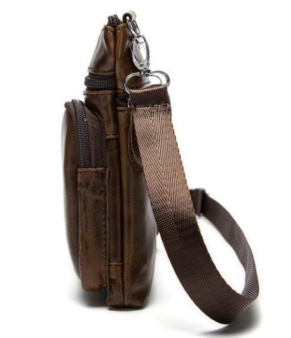 Кожаная мужская сумка планшет с карманами коричневая BEXHILL BX124