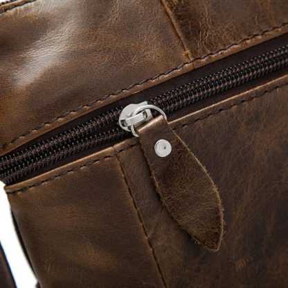 Кожаная мужская сумка планшет с карманами коричневая BEXHILL BX124