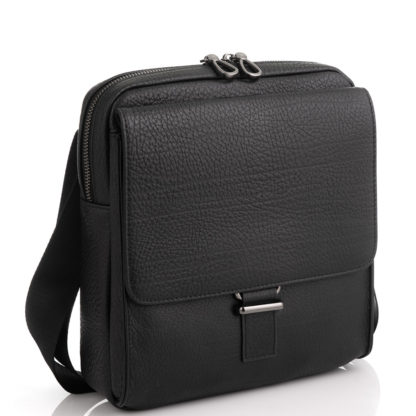 Классическая кожаная черная сумка для мужчин Tavinchi S-002A