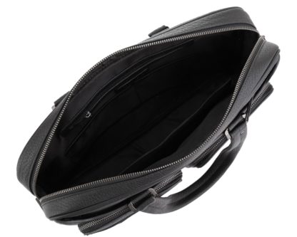 Кожаная сумка для ноутбука черная Tavinchi TV-1001A