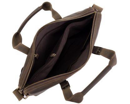 Стильная кожаная сумка для ноутбука и документов Tiding Bag D4-004R