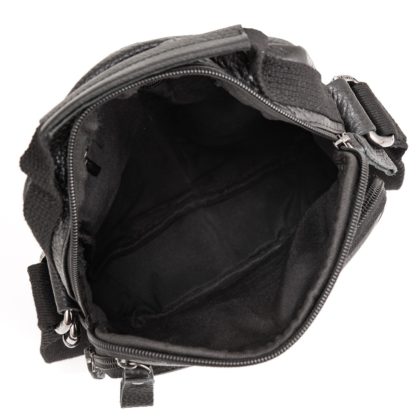 Кожаная черная мужская сумка Allan Marco RR-9055A