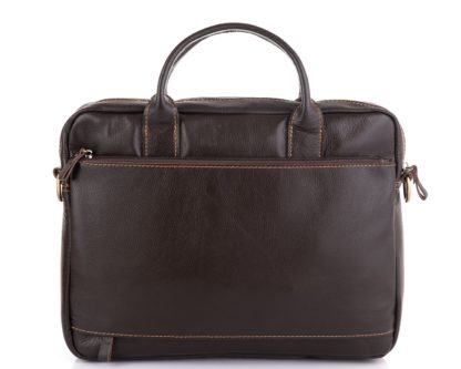 Кожаная коричневая сумка для ноутбука Allan Marco RR-4024B