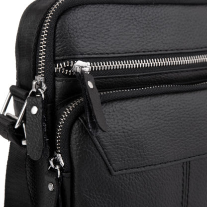 Небольшая кожаная мужская сумка на плечо с ручкой Tiding Bag A25F-1436A