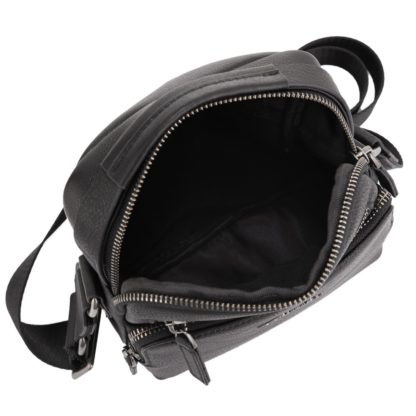 Кожаная мужская сумка на плечо с ручкой черная Tavinchi TV2605-2A