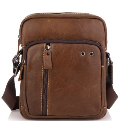 Коричневая мужская сумка через плечо Tiding Bag N2-0013B