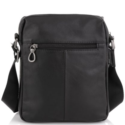 Мужская кожаная сумка черная Tiding Bag 1007A