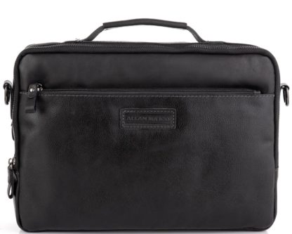 Кожаная сумка для ноутбука черная Allan Marco RR-4104A