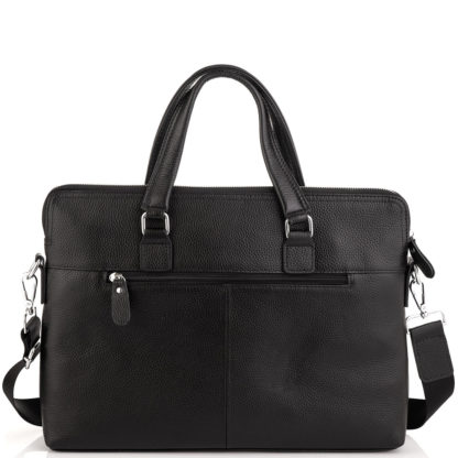 Черная кожаная сумка для ноутбука, документов Tiding Bag A25F-9157-1A