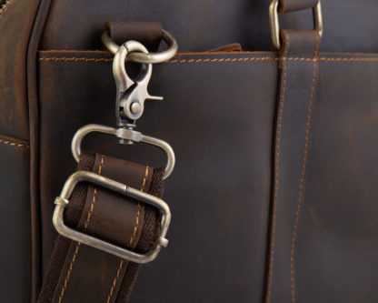 Кожаная сумка для ноутбука коричневая винтажная Tiding Bag D4-023R