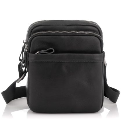 Мужская сумка через плечо черная Tiding Bag 6027A