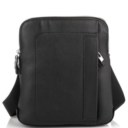Стильная мужская сумка через плечо кожаная черная Royal Bag RB70151-1