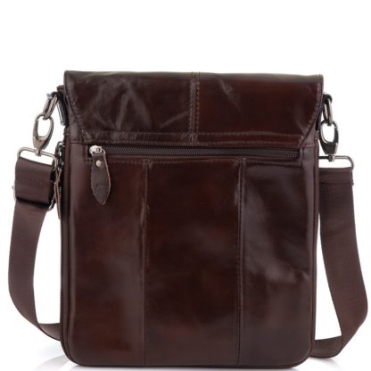 Кожаная мужcкая сумка почтальонка коричневая Bexhill BX8005C