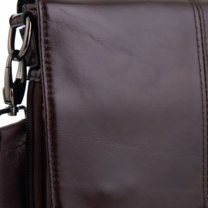Кожаная мужcкая сумка почтальонка коричневая Bexhill BX8005C