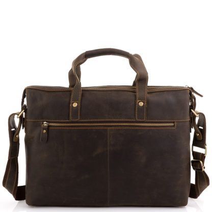 Стильная кожаная сумка для ноутбука и документов Tiding Bag D4-004R