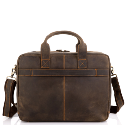 Винтажная кожаная сумка для ноутбука Tiding Bag D4-058R
