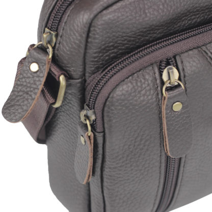 Недорогая кожаная мужская сумка Tiding Bag N2-1008DB