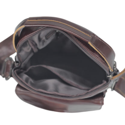 Кожаная сумка-мессенджер с ручкой Tiding Bag N2-8013DB