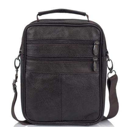 Коричневая мужская сумка на плечо HD Leather NM24-221C