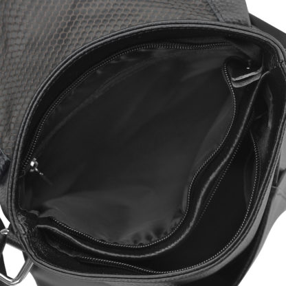 Кожаная мужская сумка почтальонка черная Tiding Bag A25F-9913A