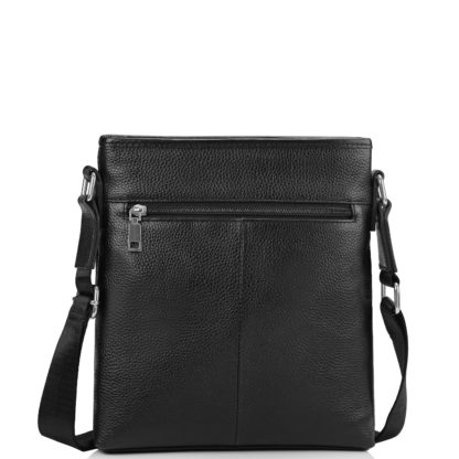 Кожаная мужская сумка на плечо черная Tiding Bag A25F-9913-3A