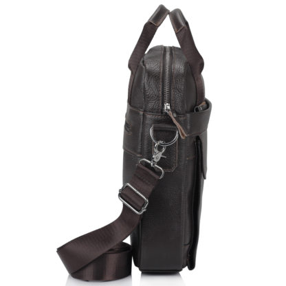 Кожаная мужская сумка через плечо с ручками Tiding Bag A25-8861DB
