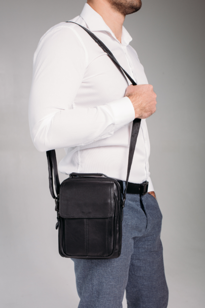 Черная мужская сумка на плечо Tiding Bag N2-8017A