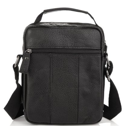 Кожаная черная мужская сумка Allan Marco RR-9055A