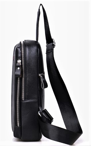 Кожаный слинг мужской, нагрудная сумка Tiding Bag A25F-6616A