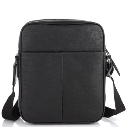 Черная кожаная мужская сумка через плечо Tiding Bag SM8-909A