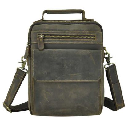 Мужская кожаная сумка через плечо с ручкой Tiding Bag t0038