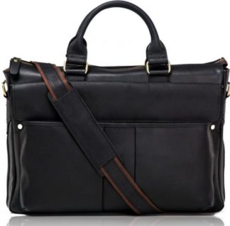 Большая кожаная сумка для ноутбука 17” Tiding Bag t1096A