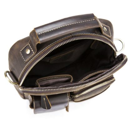 Винтажная сумка-планшет кожаная мужская (коричневый) Tiding Bag t1171