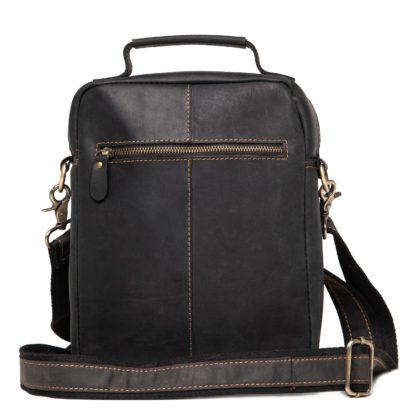 Кожаная мужская сумка на плечо с ручкой, много карманов Tiding Bag t1171A
