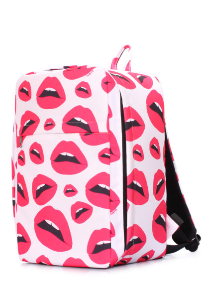 Рюкзак для ручной клади HUB - Ryanair / Wizz Air / МАУ белый с губами