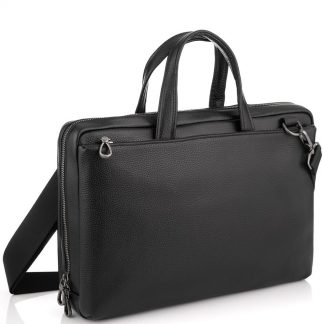 Кожаная сумка для ноутбука Tiding Bag NM29-88212-3A черная
