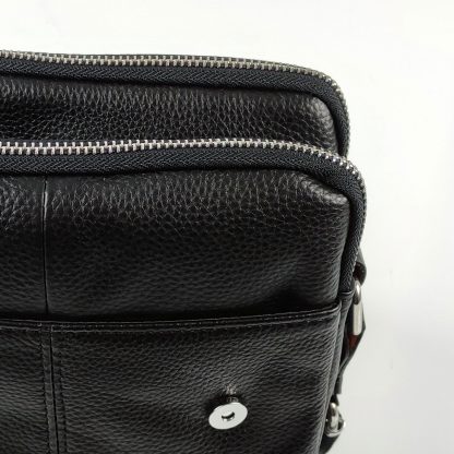 Мужской кожаный мессенджер Tiding Bag A25F-B065A черный