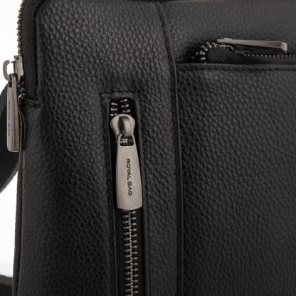 Небольшая мужская кожаная сумка Royal Bag RB2970091 черная