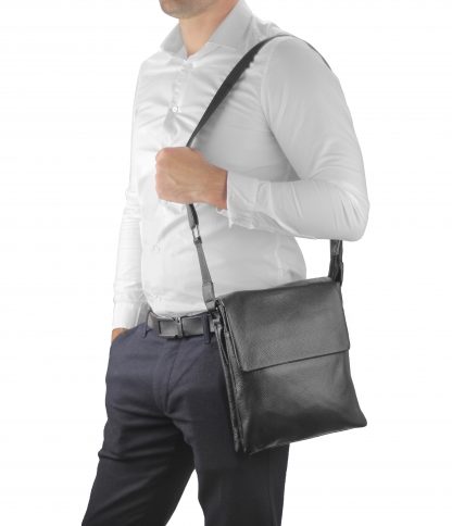 Кожаная мужская сумка через плечо с клапаном Tiding Bag A25F-FL-875A