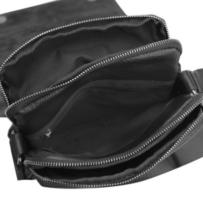 Мужской кожаный мессенджер Tiding Bag A25F-B065A черный