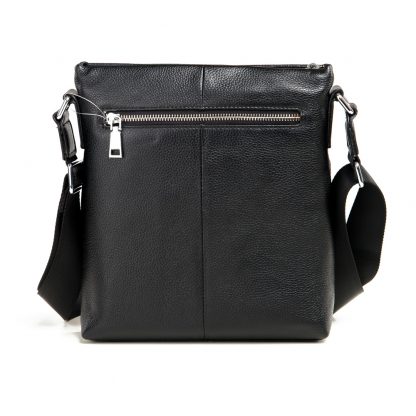 Мужская сумка через плечо кожаная Tiding Bag M2862A черная