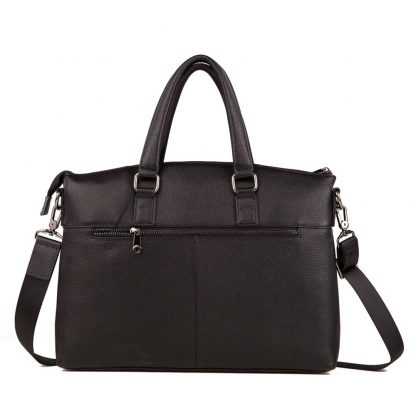 Кожаная сумка для документов А4 и ноутбука Tiding Bag M38-9160-2A черная