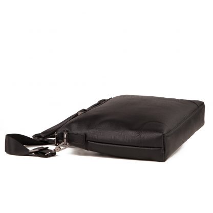 Кожаная сумка для документов А4 и ноутбука Tiding Bag M38-9160-2A черная