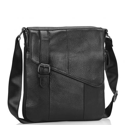 Мужская кожаная сумка на плечо Bexhill BX9035A черная