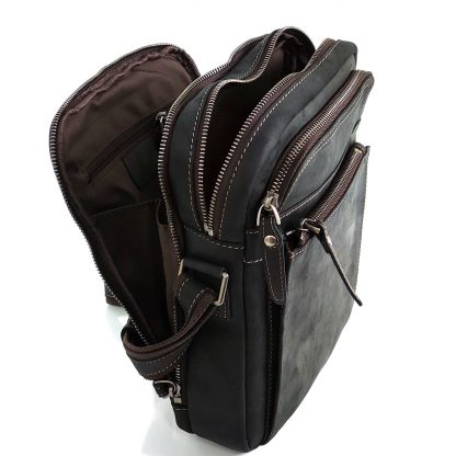 Кожаная мужская сумка Tiding Bag S-JMD4-008C коричневая
