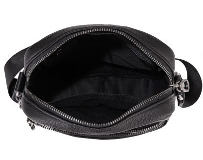 Кожаная мужская сумка на плечо Tiding Bag SM8-9686-4A черная