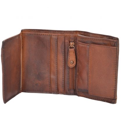 Кожаный кошелек мужской Ashwood 1779 Rust коричневый, без застежки