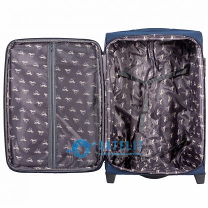 Текстильный чемодан 2 колеса 9073 S-2K-Grey оксфорд серый